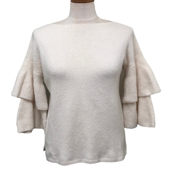 Madewell Tiered Ruffle Sleeve Sweater - Picture 2 of 10